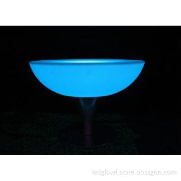 Fireproof Led Bar Tables Bowl Shape With Stainless Steel St